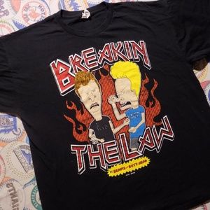 Bevis and Butthead "Breakin the Law" tee